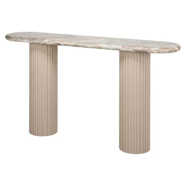 Richmond Ovale Sidetable Coronel Marmer, 160cm - Beige