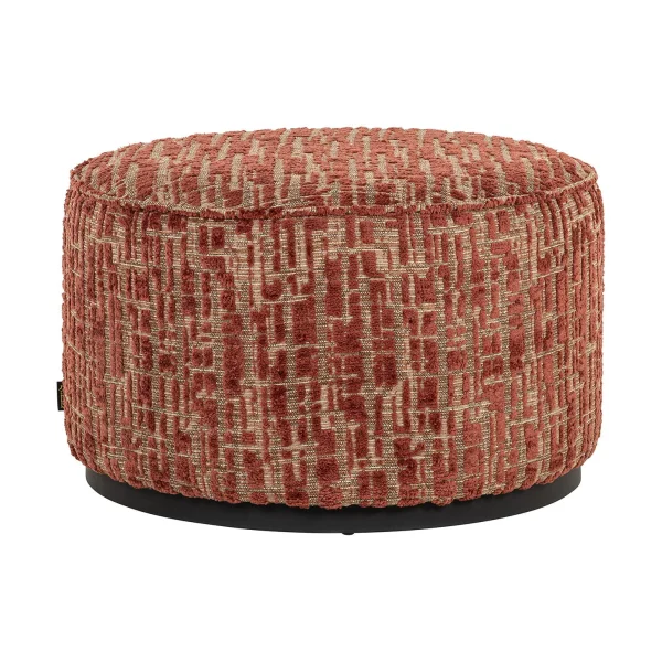 Richmond Poef Lexie Geweven stof, 70cm - Terra
