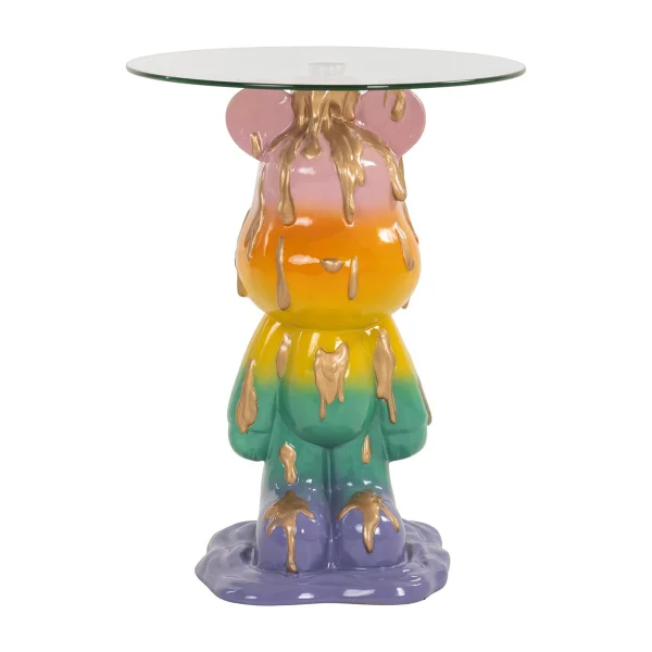 Richmond Ronde Bijzettafel Ebba Glas, 48cm - Meerkleurig