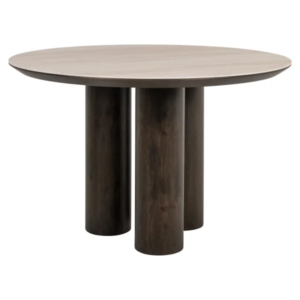 Richmond Ronde Eettafel Ritz Eiken en travertin, 120cm - Bruin