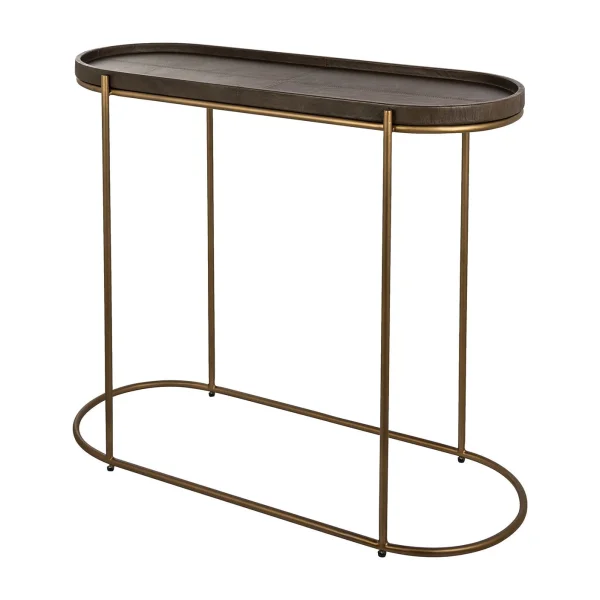 Richmond Sidetable Zillon Leder, 97cm - Bruin