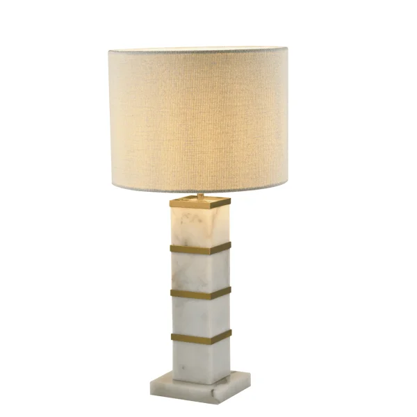 Richmond Tafellamp Celinae Marmer en ijzer - Wit