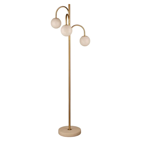 Richmond Vloerlamp Janou 3-lamps, 154cm hoog - Goud