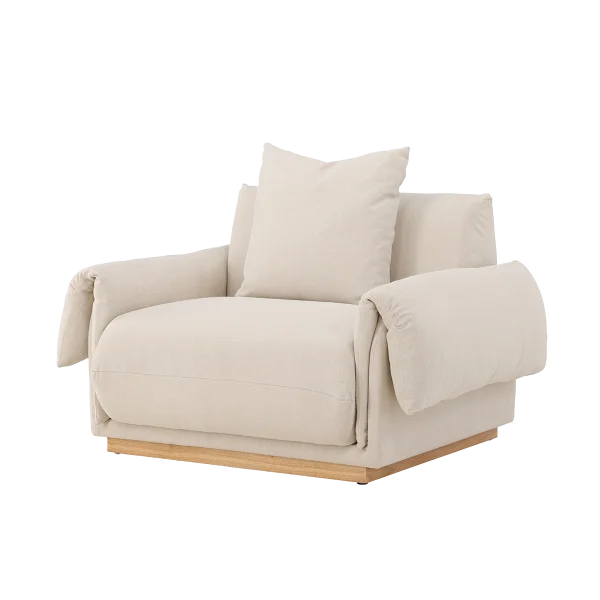 Rikki gestoffeerde fauteuil beige
