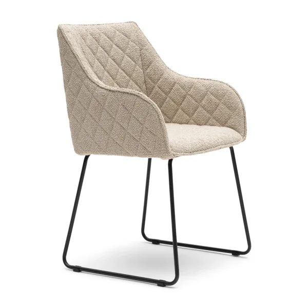 Rivièra Maison Eetkamerstoel Frisco Drive Bouclé - Natural Grey