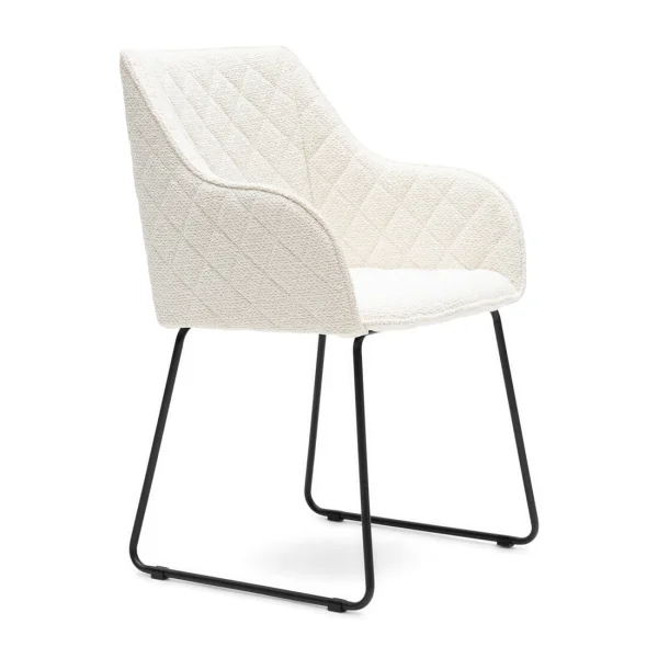 Rivièra Maison Eetkamerstoel Frisco Drive Bouclé - Simply White