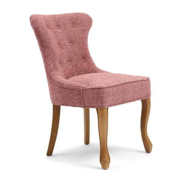 Rivièra Maison Eetkamerstoel George Chenille Jacquard - Coral Pink