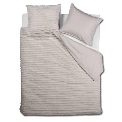 Rivièra Maison Furry Stripes Dekbedovertrek 200 x 200/220 cm - Gebroken Wit