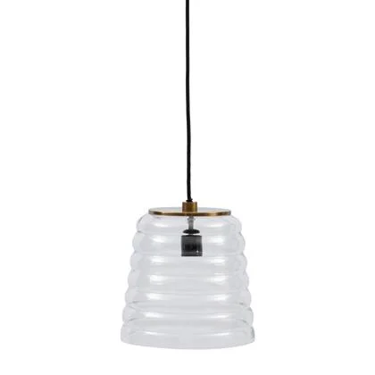 Riviera Maison hanglamp glas, rond, trapeze - Menaggio - Transparant