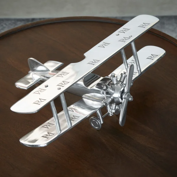 Rivièra Maison Ornament RM Monogram Airplane Zilver