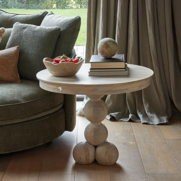 Rivièra Maison Ronde Salontafel Anacapri Mangohout, 75cm - Naturel