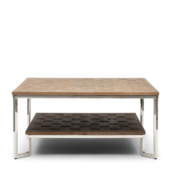 Rivièra Maison Salontafel South End Eikenhout, 90 x 90cm - Bruin - Vierkant