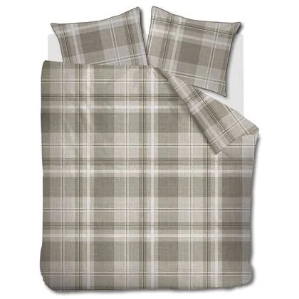 Rivièra Maison Tartan Check Dekbedovertrek 240 x 200/220 cm - Zand