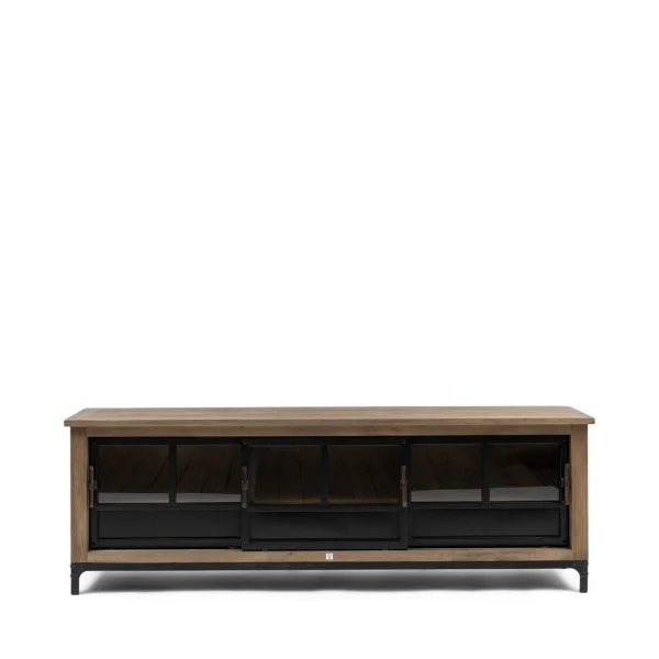 Rivièra Maison TV-meubel The Hoxton Essenhout en Glas, 190cm - Black