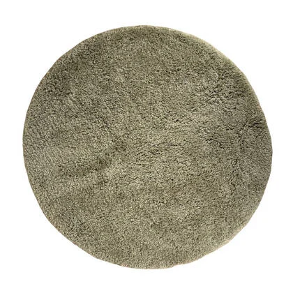 Rond hoogpolig vloerkleed Pilo groen polyester Interieur05