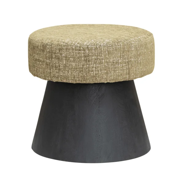 Ronde hocker Ossana | Zwart | 50 cm