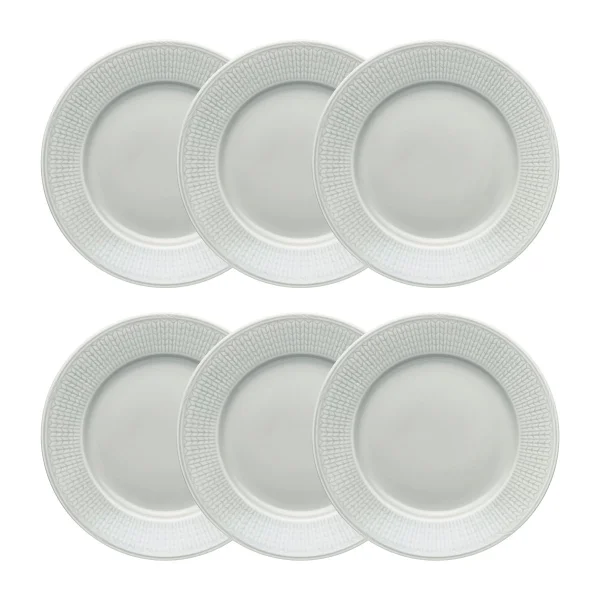 Rörstrand Swedish Grace bord klein Ø 21 cm 6-pack Dimma (grijs) Mist (grijs)