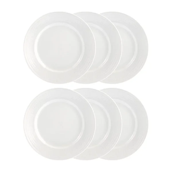 Rörstrand Swedish Grace bord Ø 21 cm, 6-pack snow (wit) Swedish Grace bord Ø 21 cm, 6-pack snow (wit)