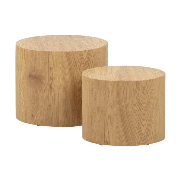 Rosanne houten salontafels naturel - set van 2