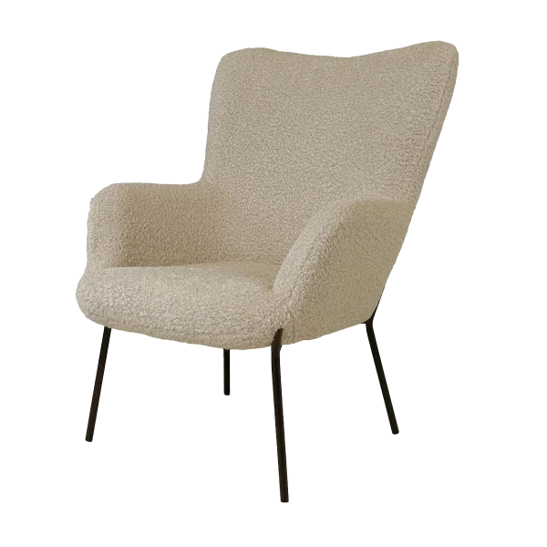 Rosemarie teddy fauteuil bruin