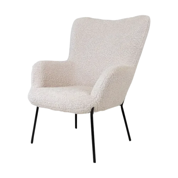 Rosemarie teddy fauteuil gebroken wit