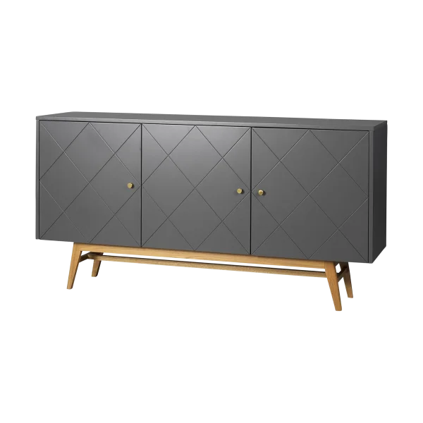 Rosswood houten sideboard donkergrijs - 169 x 87 cm