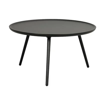 Rowico Home Daisy ronde houten salontafel zwart - Ø80 cm