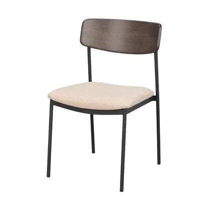 Rowico Home Maymont Eetkamerstoel met Beige Zitting - Donkerbruin