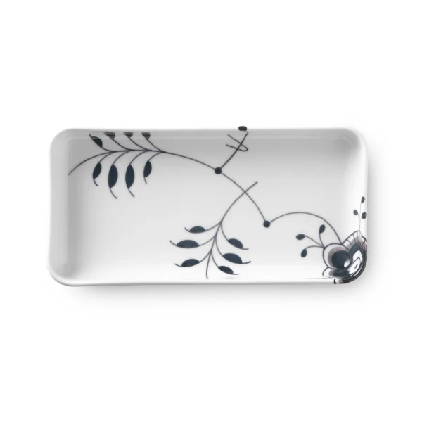 Royal Copenhagen Black Fluted Mega rechthoekige schotel 24 cm