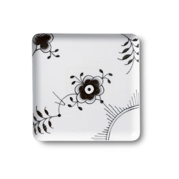 Royal Copenhagen Black Fluted Mega vierkant bord 20x20 cm