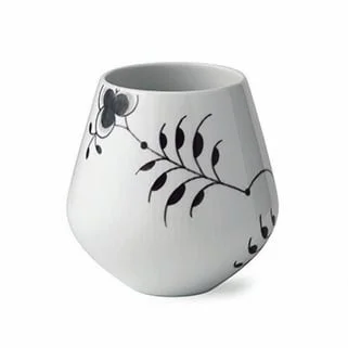 Royal Copenhagen Black Fluted Mega zwart vaas 15 cm.