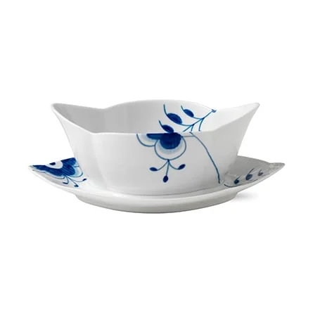 Royal Copenhagen Blue Fluted Mega sausschaal met schotel 55 cl.