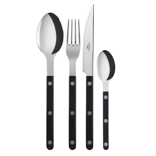 SABRE Paris Bistrot bestek shiny 24-delig Black