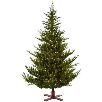 Sami Mountain Spruce Wood verlichte kunstkerstboom - 243 cm -