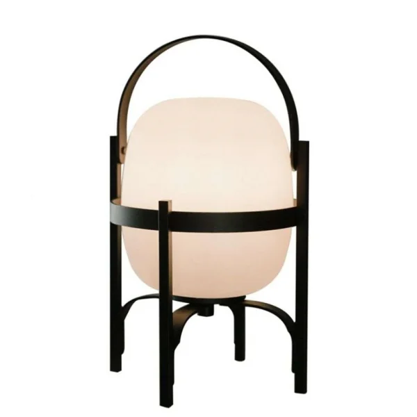 Santa & Cole - Cestita Alubat Portable Taffellamp IP65 Zwart