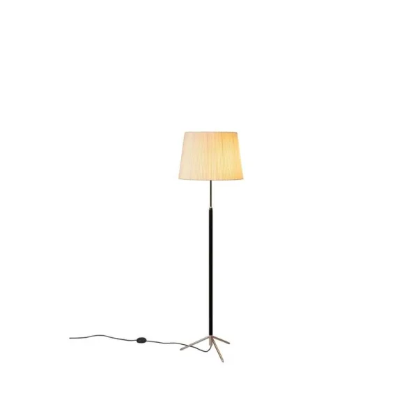 Santa & Cole - Pie de Salón G1 vloerlamp chroom/beige, Ø40 cm