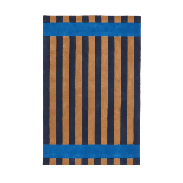 Scandi Living Aisles wollen vloerkleed Blauw, 200x300 cm