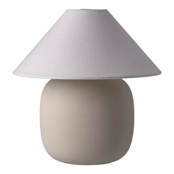 Scandi Living Boulder tafellamp 29 cm beige-white