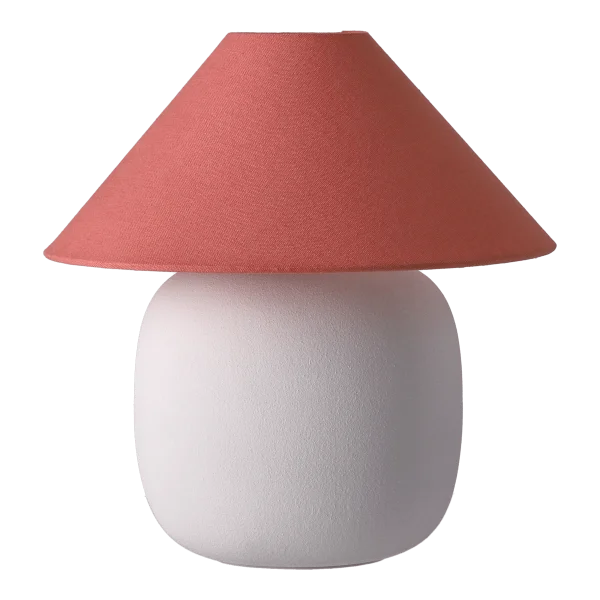 Scandi Living Boulder tafellamp 29 cm white-peach