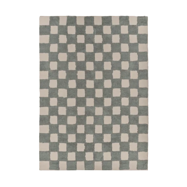Scandi Living Checker Play vloerkleed 170x240 cm Green