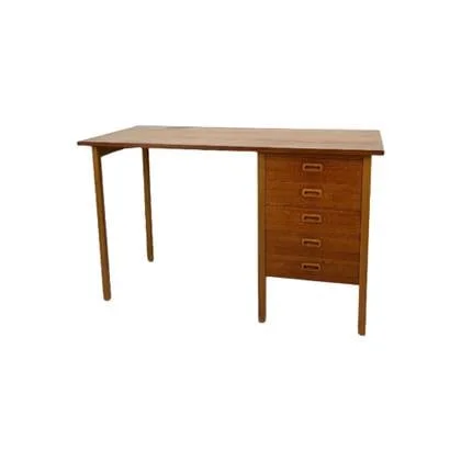 Scandinavisch Vintage Teak Fineren Bureau