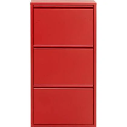 Schoenenkast Caruso rood 3 laden Kare Design
