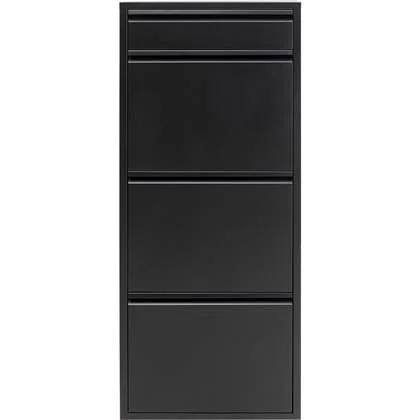 Schoenenkast Caruso zwart 3+1 laden Kare Design