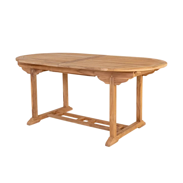 Seff teakhouten uitschuifbare tuin tafel naturel - 180 tot 240 x 90 cm