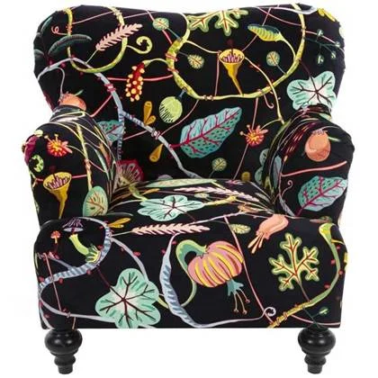 Seletti Botanical Diva fauteuil zwart