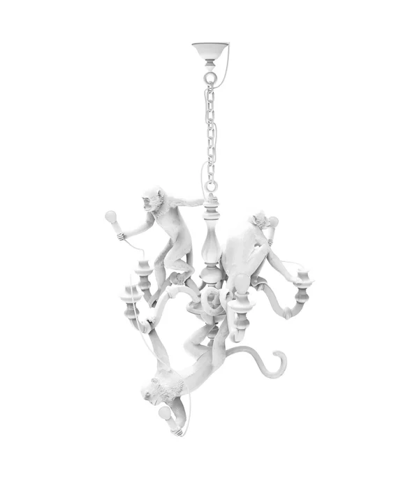 Seletti - Monkey Chandelier Wit