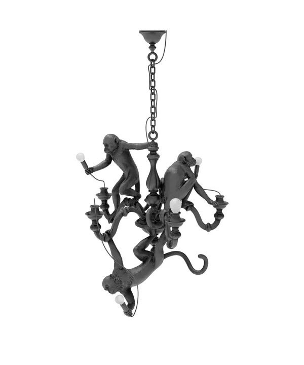 Seletti - Monkey Chandelier Zwart