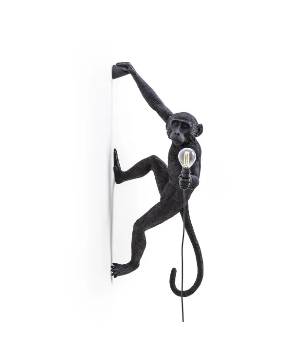 Seletti - Monkey Hanging Buiten Wandlamp Right Zwart