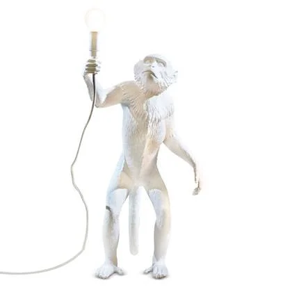 Seletti Monkey Standing Outdoor vloerlamp wit