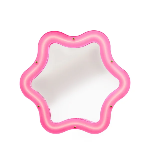 Seletti - Supercurve Mirror w/Bright Frame 85,5x77,5x4 Roze/Mirror